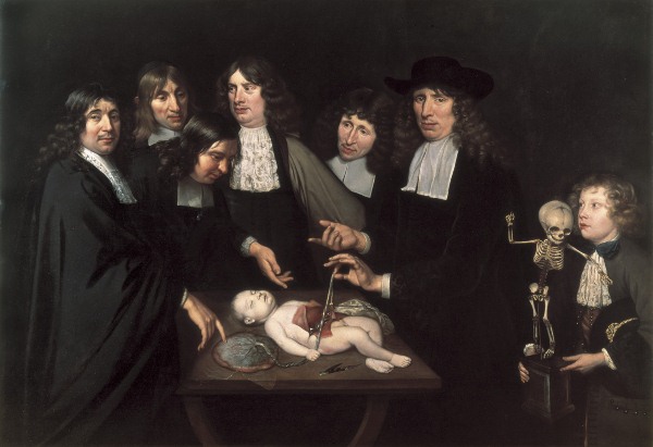 Jan van Neck (ca. 1635-1714). De anatomische les van Dr. Frederik Ruysch, 1683. Olieverf op doek, 142 x 203 cm, Amsterdam Museum