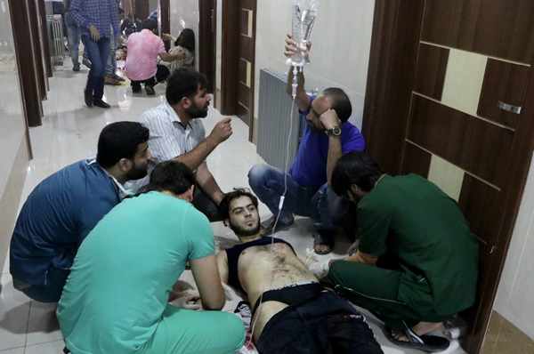 © ANP. Ziekenhuisgang, Oost-Aleppo (september 2016), onbekend of dit ziekenhuis in het artikel voorkomt.