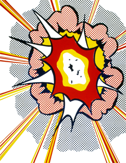 beeld: Corbis/Explosion by Roy Lichtenstein