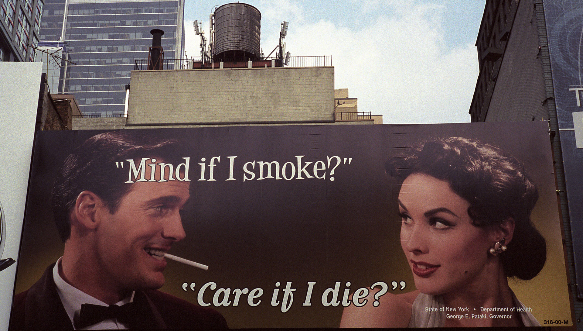 Billboard met antirookcampagne, New York (VS) 12 juni 2002. | ANP/Herman Wouters