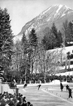 Olympische schaatsbaan in Garmisch-Partenkirchen