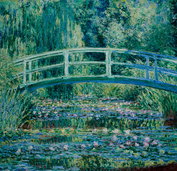 Waterlelies en de Japanse Brug van Claude Monet